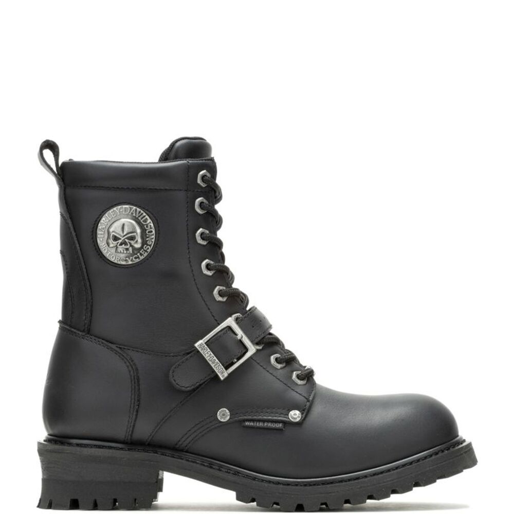 Harley-Davidson Mens Faded Glory Skull Black Boots (NWT)